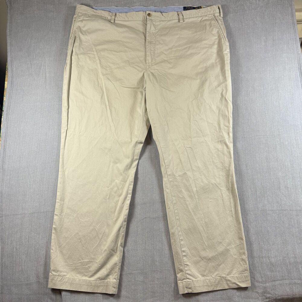 Polo Ralph Lauren Bedford Chino Classic Stretch Cotton Pants 48Bx32 Beige Mens